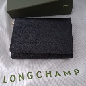 Longchamp Black  Leather Wallet Brand New Newer Used.
